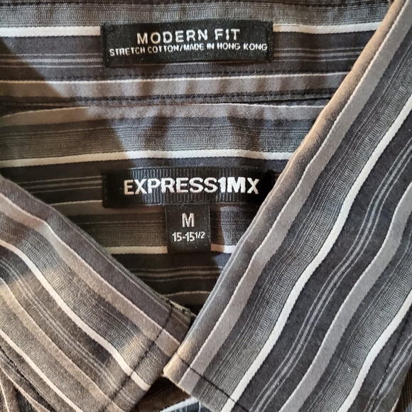 Young men's EXPRESS 1MX BUTTON UP - Picture 2 of 7